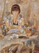 Jules Pascin Lucy at the front of table France oil painting artist